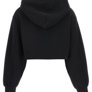 Dolce & Gabbana Logo Embroidery Cropped Hoodie