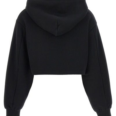 Dolce & Gabbana Logo Embroidery Cropped Hoodie