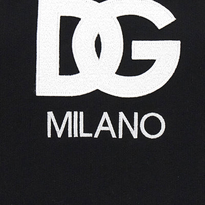 Dolce & Gabbana Logo Embroidery Cropped Hoodie