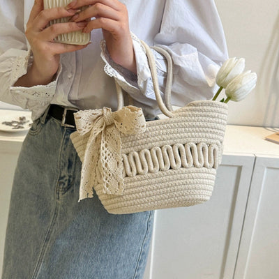 Delson Crochet Summer Bag with Bow