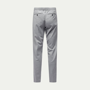 Peckham Rye Flannel Light Grey Marl Tech Drawstring Trousers