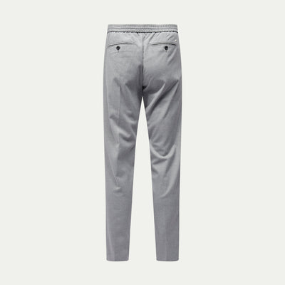 Peckham Rye Flannel Light Grey Marl Tech Drawstring Trousers