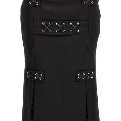 Alessandra Rich Lace-up Skirt