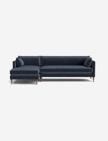 Indigo Performance Striated Velvet