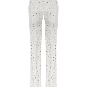 Alessandra Rich Rhinestone Lace Leggings