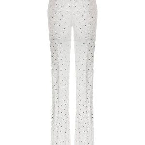 Alessandra Rich Rhinestone Lace Leggings