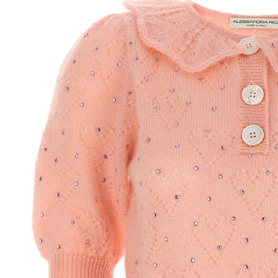 Alessandra Rich Rhinestone Sweater