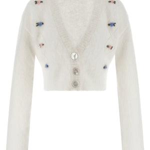 Alessandra Rich Carded Mohair Cardigan