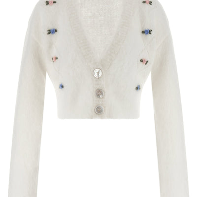 Alessandra Rich Carded Mohair Cardigan