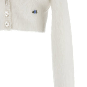 Alessandra Rich Carded Mohair Cardigan