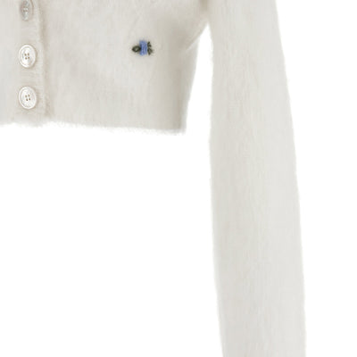 Alessandra Rich Carded Mohair Cardigan
