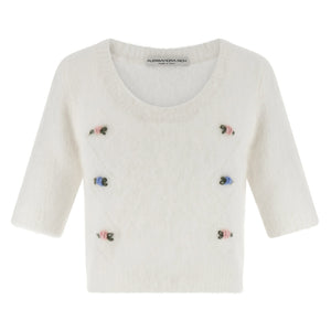 Alessandra Rich Carded Mohair Sweater