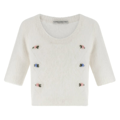 Alessandra Rich Carded Mohair Sweater