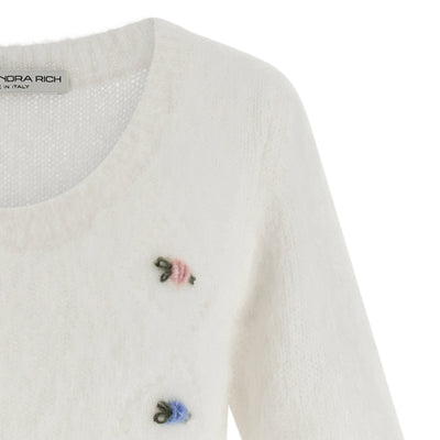 Alessandra Rich Carded Mohair Sweater