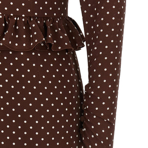 Alessandra Rich Polka Dot Midi Dress