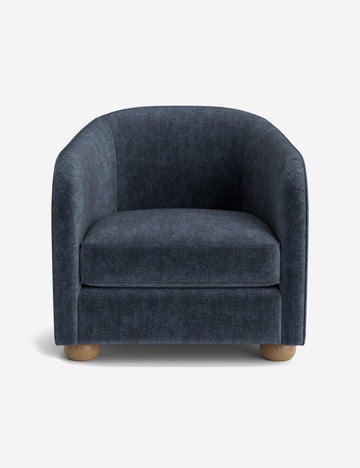 Indigo Performance Striated Velvet