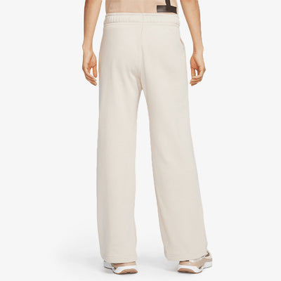 Nike | MID RISE WIDE LEG SWEATPANTS  { SANDDRIFT/WHITE