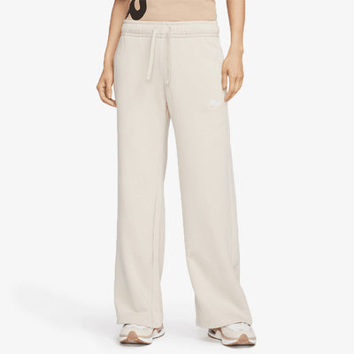 Nike | MID RISE WIDE LEG SWEATPANTS  { SANDDRIFT/WHITE