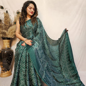 Modal Silk Bandhani Print Saree
