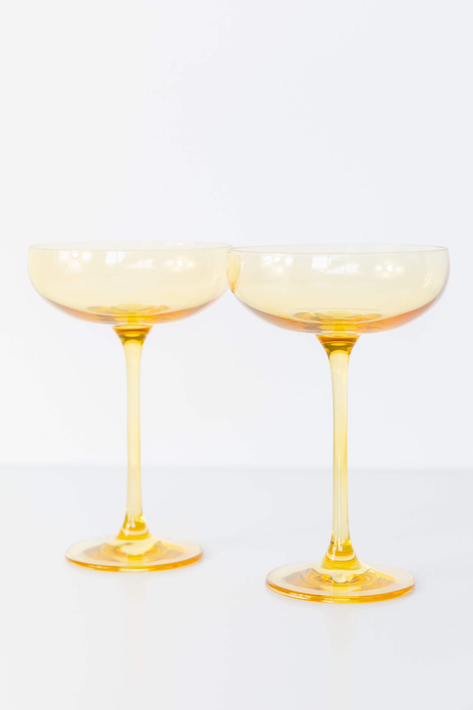 Estelle Colored Champagne Coupe Stemware - Set of 2 {Yellow}