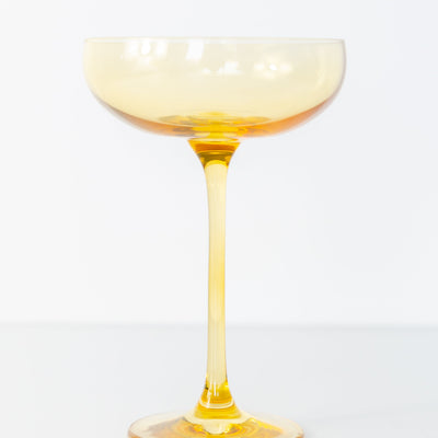 Estelle Colored Champagne Coupe Stemware - Set of 2 {Yellow}