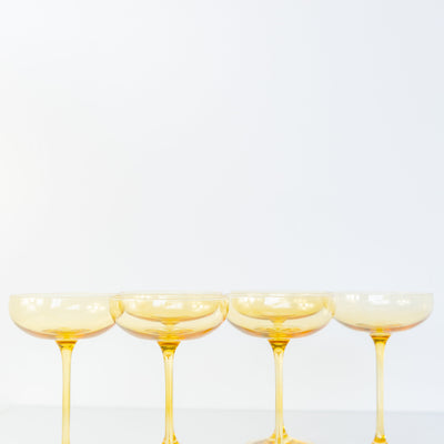 Estelle Colored Champagne Coupe Stemware - Set of 6 {Yellow}