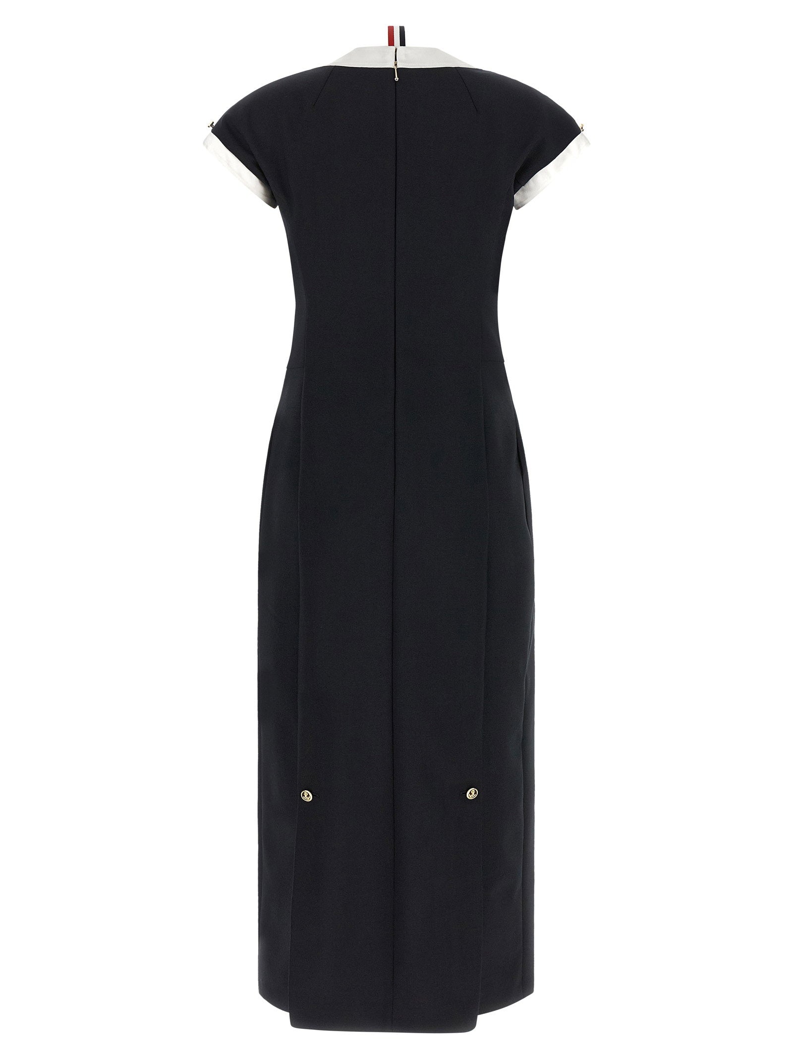 Thom Browne Polo Dress With Intarsia And Rwb Detail
