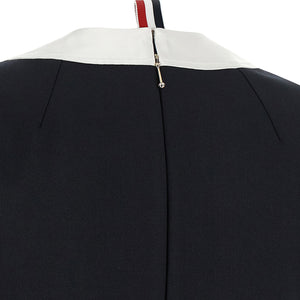 Thom Browne Polo Dress With Intarsia And Rwb Detail