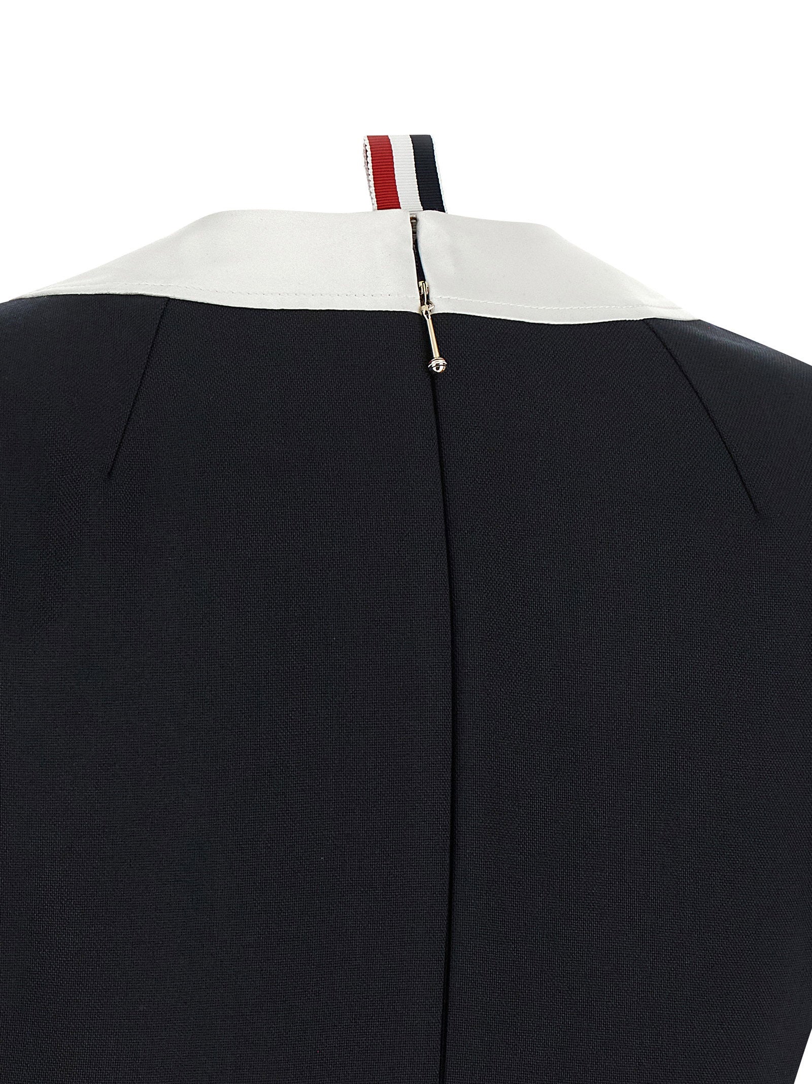 Thom Browne Polo Dress With Intarsia And Rwb Detail