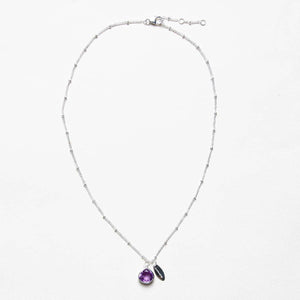 February Amethyst Birthstone Necklace