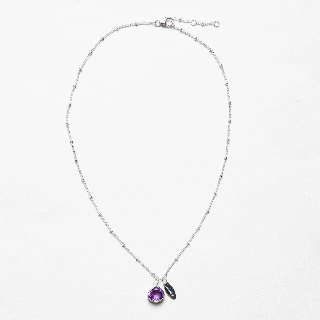 February Amethyst Birthstone Necklace