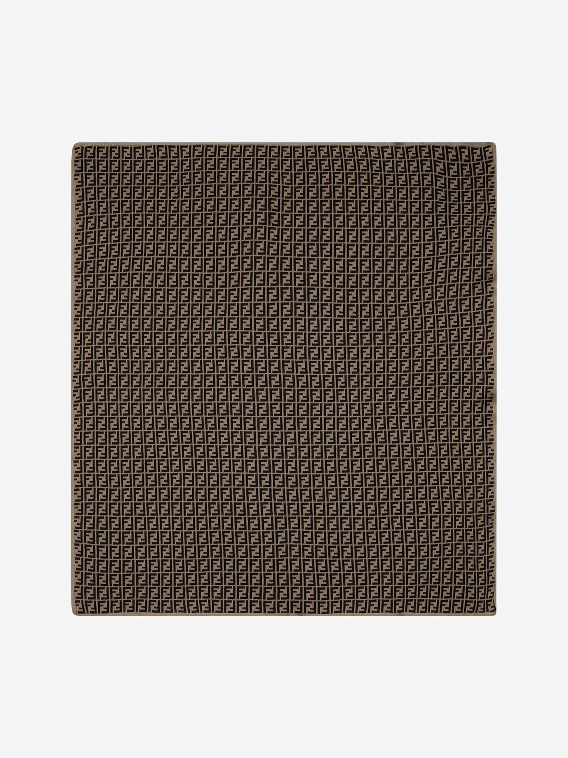 Fendi Cotton and Cashmere Baby Brown Blanket