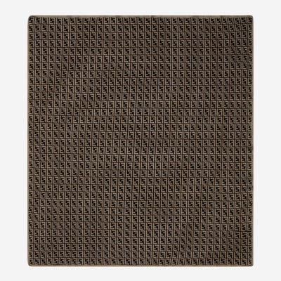 Fendi Cotton and Cashmere Baby Brown Blanket