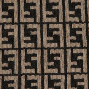 Fendi Cotton and Cashmere Baby Brown Blanket