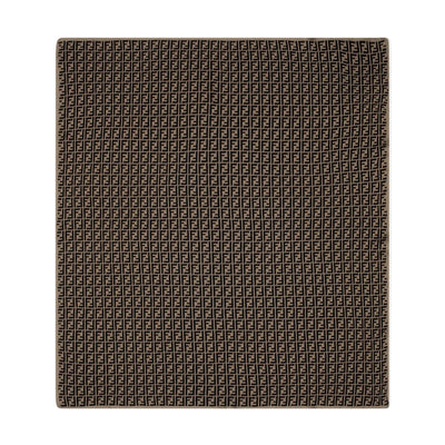 Fendi Cotton and Cashmere Baby Brown Blanket