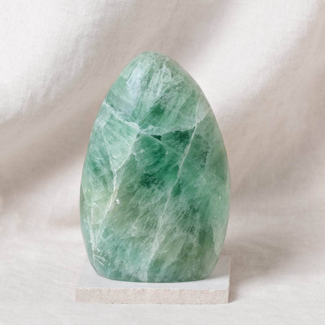 Green Rainbow Fluorite Freeform Crystals - 1 of a Kind