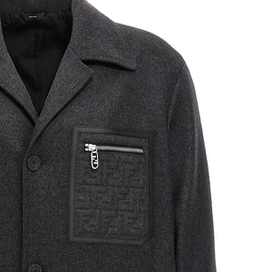 Fendi Single-breasted Cashmere Coat