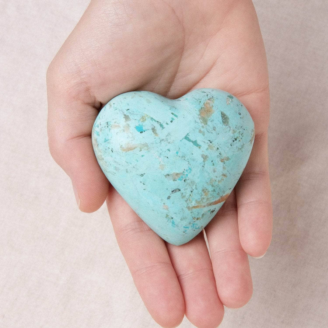 Natural Peruvian Turquoise Hearts  - AAA Premium Quality