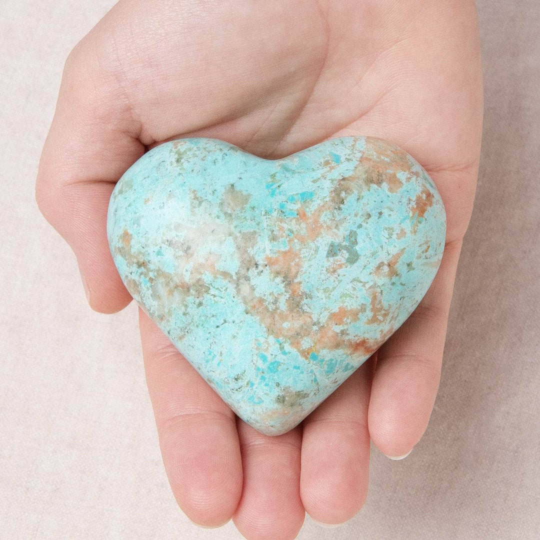 Natural Peruvian Turquoise Hearts  - AAA Premium Quality