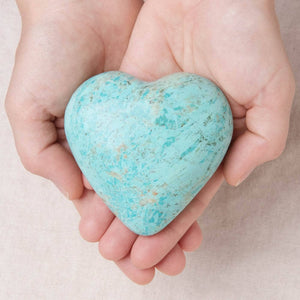 Natural Peruvian Turquoise Hearts  - AAA Premium Quality