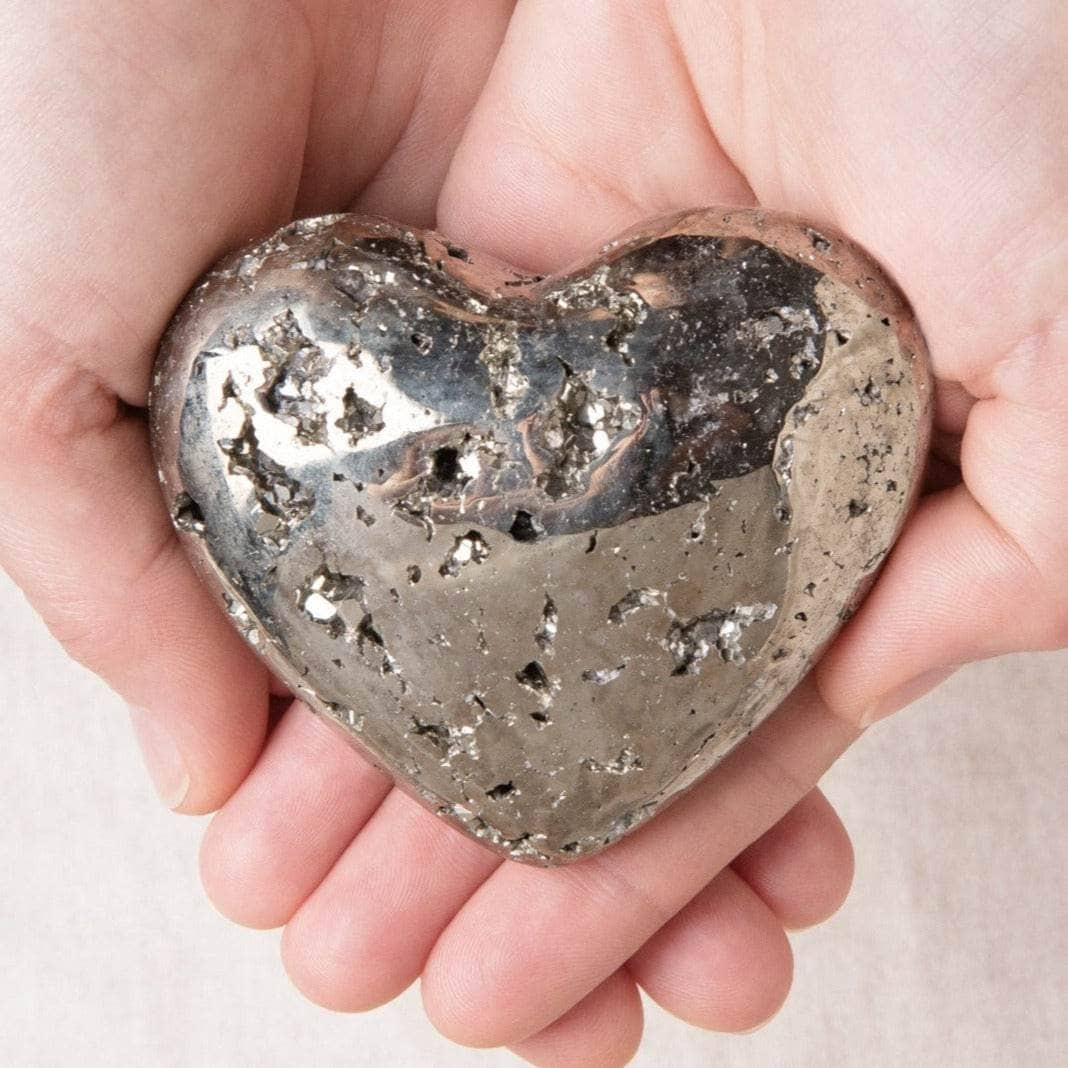 Natural Pyrite Heart - AAA Premium Quality