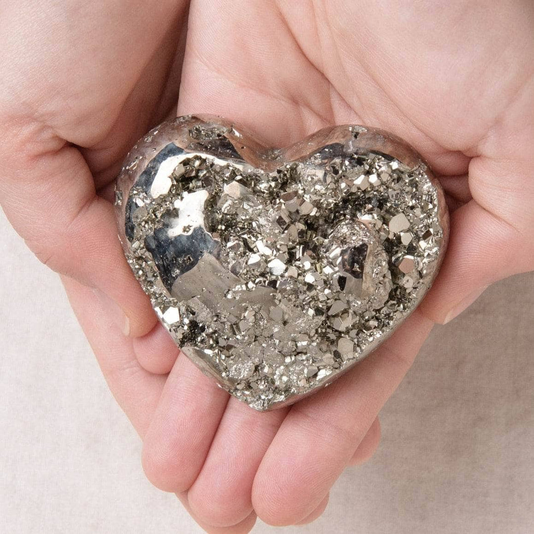 Natural Pyrite Heart - AAA Premium Quality