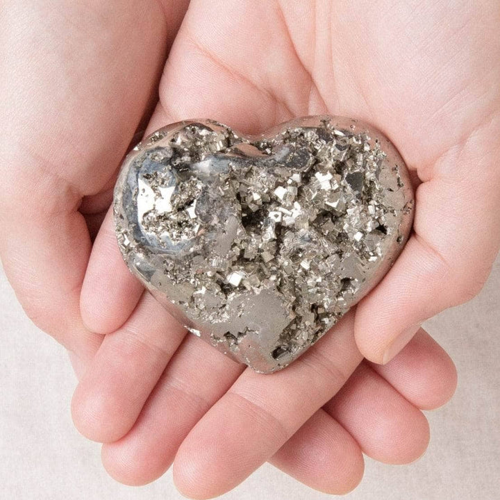 Natural Pyrite Heart - AAA Premium Quality