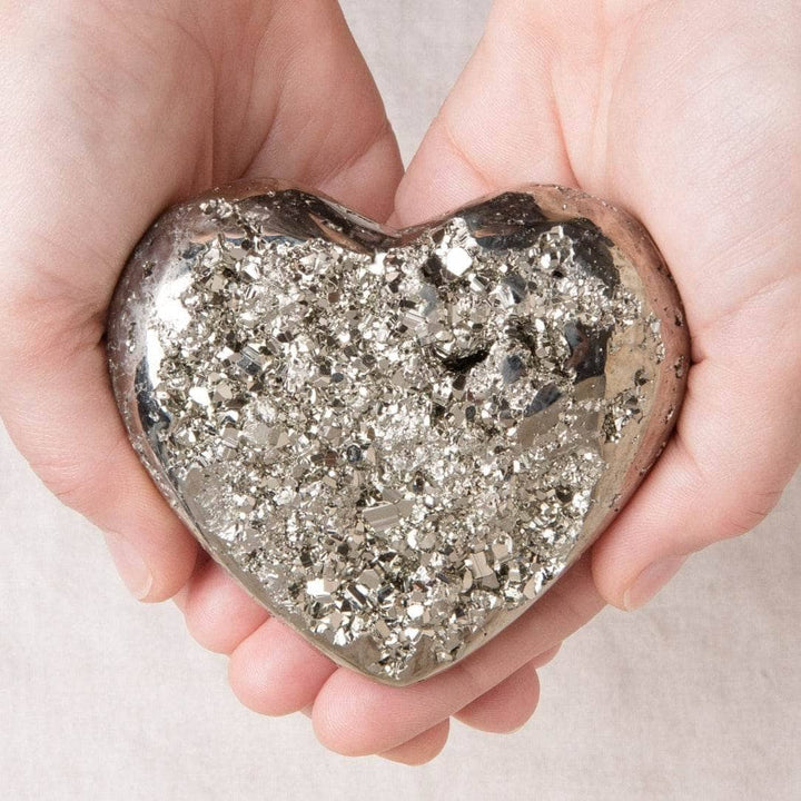 Natural Pyrite Heart - AAA Premium Quality