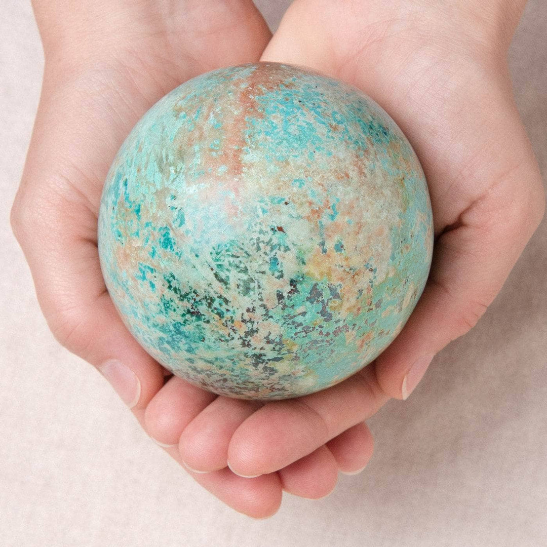 Natural Peruvian Turquoise Sphere - AAA Premium Quality