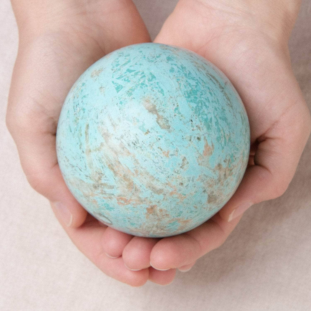 Natural Peruvian Turquoise Sphere - AAA Premium Quality