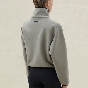 Womens Suede Fleece Track Jacket