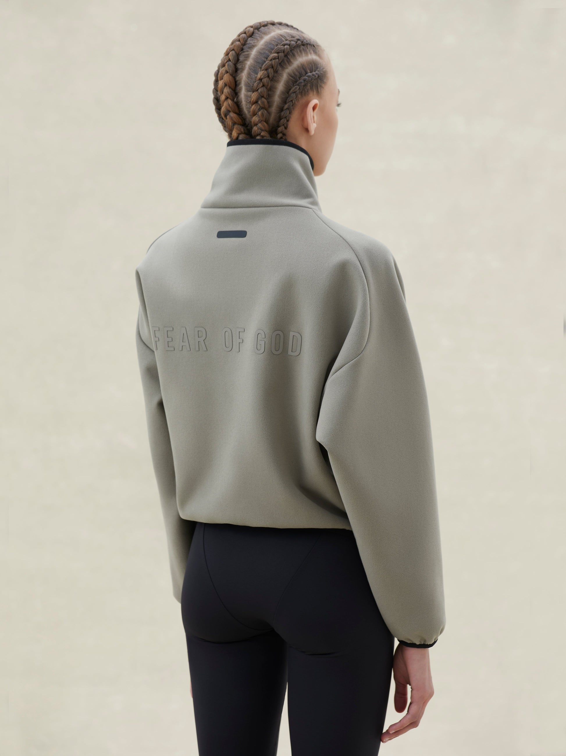 Womens Suede Fleece Track Jacket