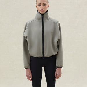 Womens Suede Fleece Track Jacket