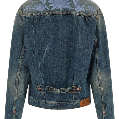 Kenzo Floral Embroidery Denim Jacket